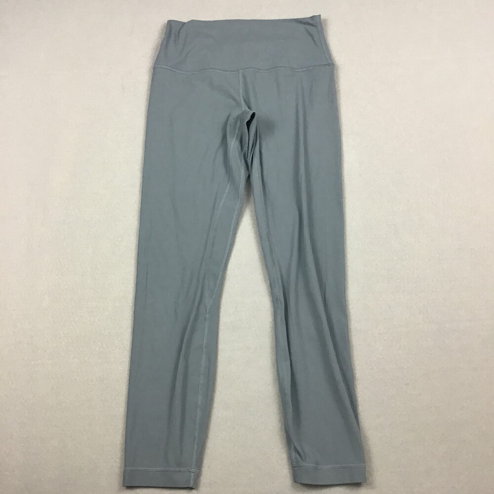 Lululemon Pants Women 6 Gray Solid Align Ribbed High-Rise Legging Yoga Wick